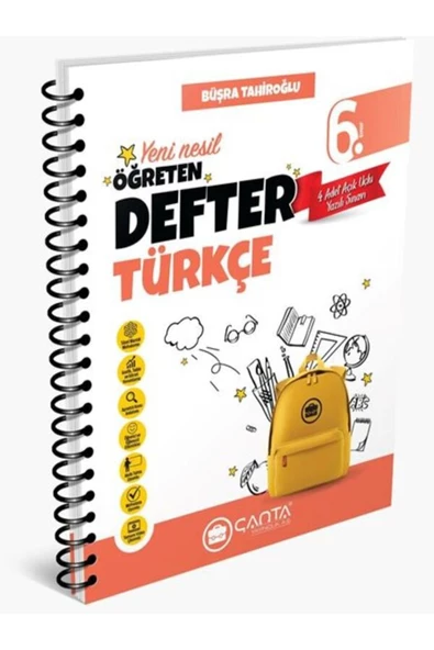 Çanta Yayınları 6.Sınıf Türkçe Okula Yardımcı Öğreten Defter 2024