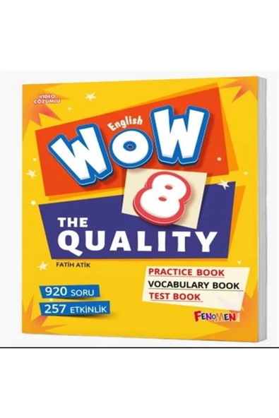 Fenomen Wow English 8. Sınıf The Quality Practice Book-Vocabulary Book-Test Book