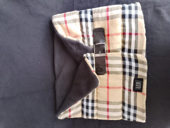 Burberry desen tasarım, içi polar kumaş ve silikon dolgulu sıcacık tutar. - 2