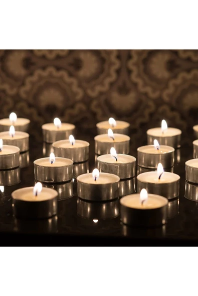 RAYTOYS OYUNCAK VIP KALİTE 100 ADET BEYAZ TEA LİGHT MUM BEYAZ MUM YILBAŞI MUMLARI 50 PCS VIP WHİTE TEA LİGHT CANDLE