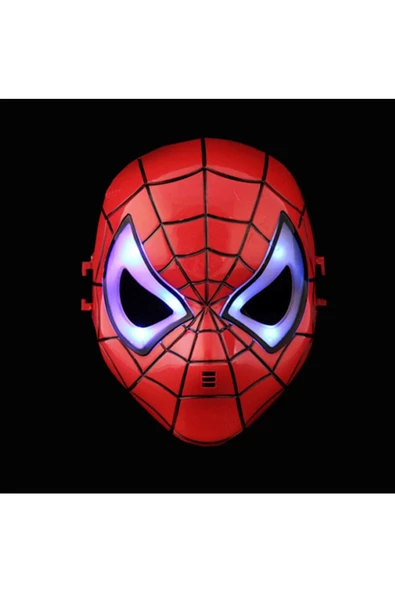 RAYTOYS OYUNCAK   Led Işıklı Maske Işıklı Örümcek Adam Maskesi Led Light Spiderman Mask Işıklı Cadılar Bayramı Maskesi