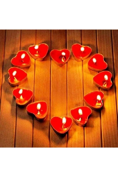 RAYTOYS OYUNCAK   50 Adet Tea Light Kalpli Mum Kırmızı Mum Tealight Mum Yılbaşı Mumları Romantik Dekor Mum