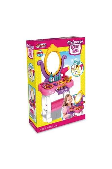 RAYTOYS OYUNCAK   Vıp Kalite Eğitici Oyuncak Prenses Makyaj Masası Seti Özel 15 Parça Prenses Güzellik Masası Seti - 3
