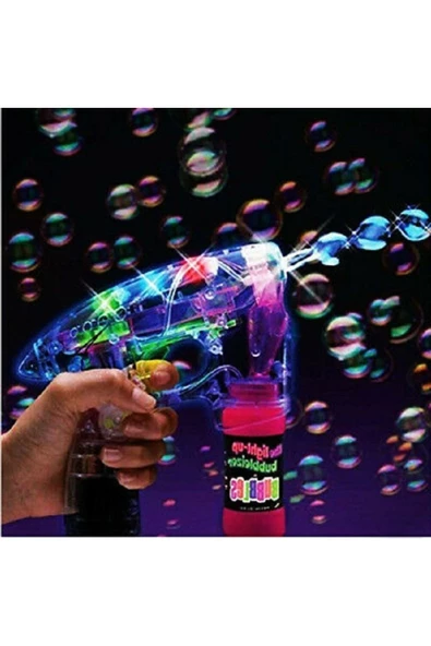 RAYTOYS OYUNCAK   Yılbaşı Hediyeleri Renkli Işıklı Köpük Tabancası Bubbles Gun Baloncuk Tabancası + 2 Özel Yedek Köpük - 3