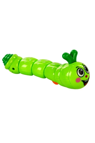 RAYTOYS OYUNCAK   MOVABLE ROTATING CUTE TOY CATERPILLAR EĞİTİCİ OYUNCAK TIRTIL HAREKETLİ KURMALI OYUNCAK YEŞİL TIRTIL