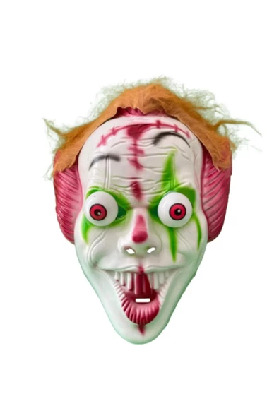 RAYTOYS OYUNCAK   VIP CLOWN HALLOWEEN HORROR MASK VIP CADILAR BAYRAMI KORKU MASKESİ SARI SAÇLI KÖTÜ PALYAÇO MASKESİ