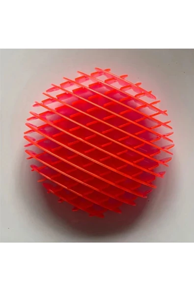 RAYTOYS OYUNCAK   YENİ NESİL KIRMIZI SOLUCAN STRES OYUNCAĞI TOP ANAHTARLIKLI MODEL 2 ÖZELLİKLİ VIP NEW RED FIDGET WORM - 2