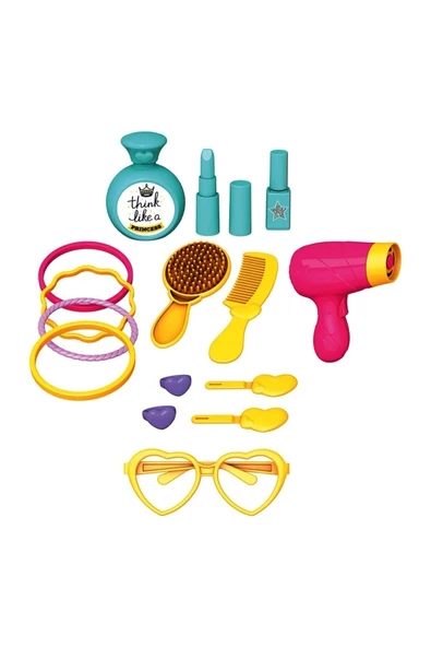 RAYTOYS OYUNCAK   Vıp Kalite Eğitici Oyuncak Prenses Makyaj Masası Seti Özel 15 Parça Prenses Güzellik Masası Seti - 4