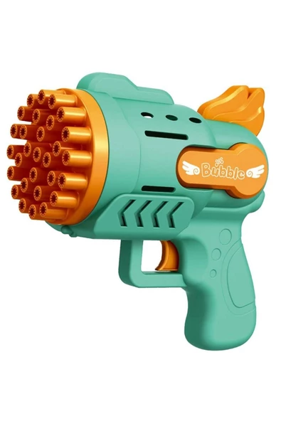 RAYTOYS OYUNCAK   1 PCS VIP BLUE BUBBLES GUN 29 DELİKLİ ÇOKLU KÖPÜK ATAN TABANCA MAVİ KÖPÜK TABANCASI 2SOLİSYON HEDİYE