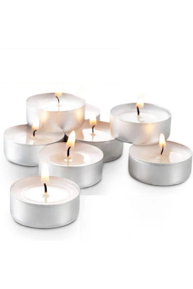 RAYTOYS OYUNCAK VIP KALİTE 100 ADET BEYAZ TEA LİGHT MUM BEYAZ MUM YILBAŞI MUMLARI 50 PCS VIP WHİTE TEA LİGHT CANDLE - 3