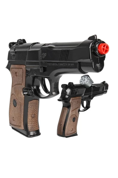 RAYTOYS OYUNCAK   VIPÖZEL KALİTE METAL POLİS TABANCASI METAL KAPSÜL TABANCASI 8Lİ KAPSÜL OYUNCAK TABANCA METAL TABANCA - 2