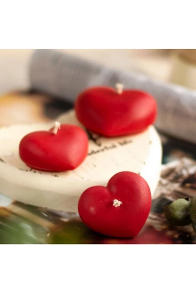 RAYTOYS OYUNCAK   12 Pcs Heart Red Floating Water Candle Vıp Kalite 12 Adet Kırmızı Su Mumu Suda Yüzen Mum Kırmızı Mum - 3