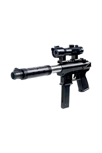 RAYTOYS OYUNCAK Siyah Dürbünlü Boncuk Tabancası Boncuk Atan Tabanca 6mm 400adet Boncuk Oyuncak Tabanca Oyuncak Silah