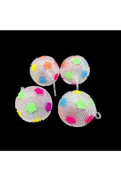 RAYTOYS OYUNCAK 3 PCS FLASHING LİGHT UP BALL 3 ADET SESLİ LED IŞIKLI MİNİ FUTBOL TOPU YOYO IŞIKLI STRES OYUNCAĞI - 2