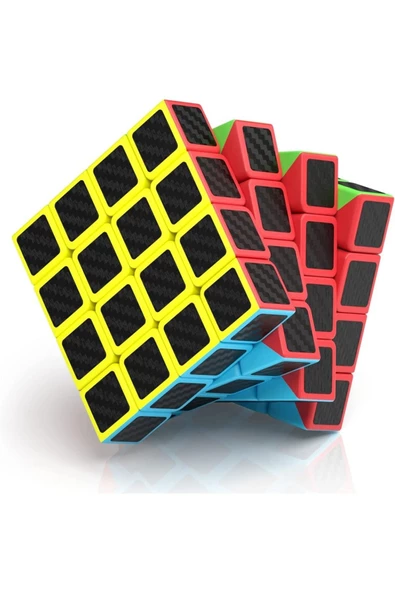 RAYTOYS OYUNCAK   5 SET PROFESSIONAL QY SPEED CORBON FİBER CUBE 5Lİ SET PİRAMİT 2X2 3X3 4X4 5X5 ZEKA KÜPÜ CUBE - 5