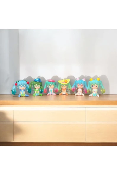 RAYTOYS OYUNCAK   VIP HATSUNE MİKU 6LI KARAKTER SET 7 CM BİBLO SET HATSUNE MİKU OYUNCAKLARI HATSUNE MİKU KARAKTERLERİ