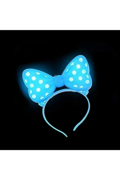 RAYTOYS OYUNCAK   IŞIKLI MAVİ MİCKEY MOUSE TAÇ BLUE HEADBAND LED LİGHT MİCKEY MOUSE IŞIKLI TAÇ MAVİ RENK PARTİ TAÇLARI