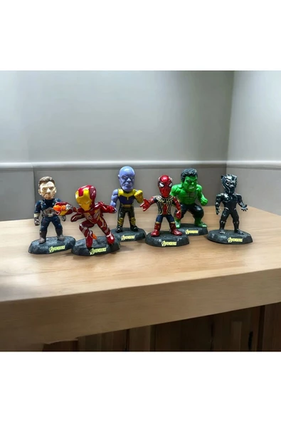 RAYTOYS OYUNCAK   VIP IRON MAN CAPTAİN AMERİCA THOR HULK BLACK WİDOW VE HAWKEYE  6LI KARAKTER SET KARAKTER OYUNCAKALRI