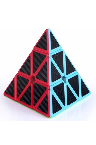 RAYTOYS OYUNCAK   1 Pcs Pramid Cube Corbon Fiber Cube 1adet Vıp Piramit Zeka Küpü Pramit Hız Küpü Trıangle Cube