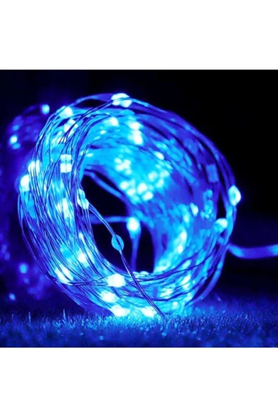 RAYTOYS OYUNCAK   DEKOR DÜĞÜN IŞIKLARI MAVİ PİLLİ LED IŞIK MAVİ 10 METRE LED IŞIK MAVİ PİLLİ IŞIK BLUE LED LİGHT