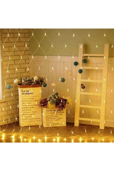 RAYTOYS OYUNCAK   Ramazan Işıkları Ağ Led Işık Gün Işığı Ağ Led Işık Eklemeli Warm Light Led Işık Örümcek Ağı Işığı - 4