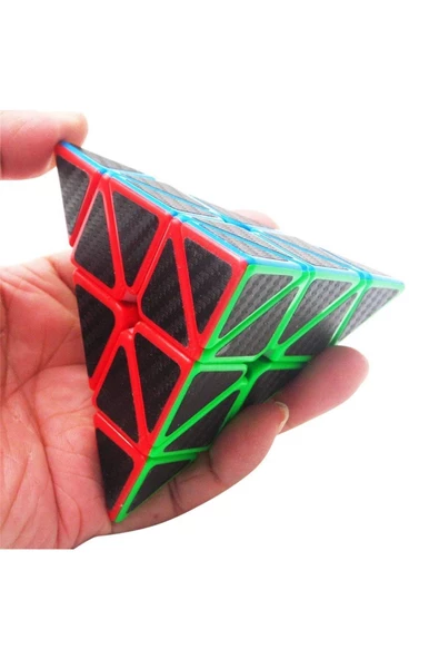 RAYTOYS OYUNCAK   1 Pcs Pramid Cube Corbon Fiber Cube 1adet Vıp Piramit Zeka Küpü Pramit Hız Küpü Trıangle Cube - 6