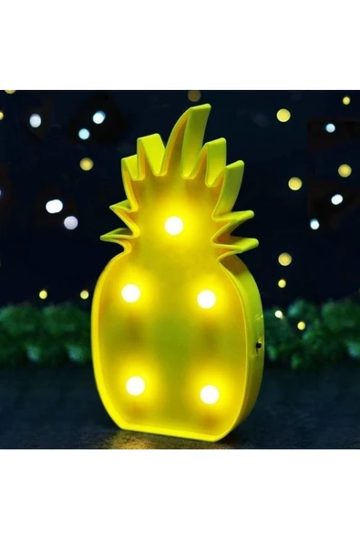 RAYTOYS OYUNCAK   Pıneapple Led Light Decor Led Işıklı Ananas Pilli Led Işık Gün Işığı Led Işık Kır Düğünü Dekorları