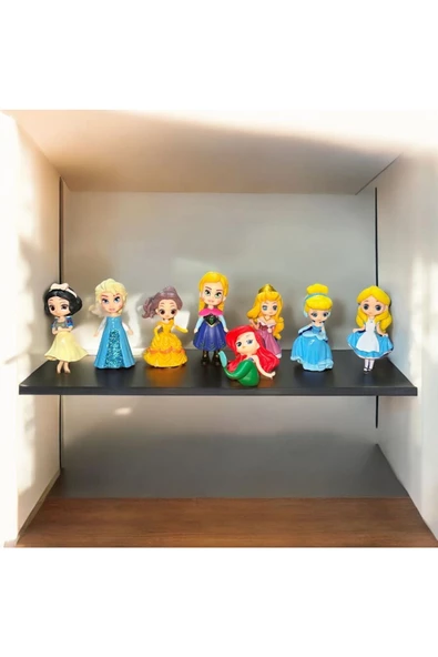 RAYTOYS OYUNCAK   DISNEY PRENSES KARAKTERLERİ 8Lİ SET BELLE CİNDERELLA RAPUNZEL MULAN JASMİNE SNOW WHİTE AURORA