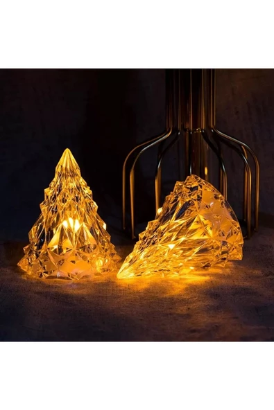 RAYTOYS OYUNCAK   Amber Led Işıklı Çam Ağacı Mini Işıklı Çam Ağacı Işıklı Yılbaşı Ağacı Led Light Noel Tree Decor Led