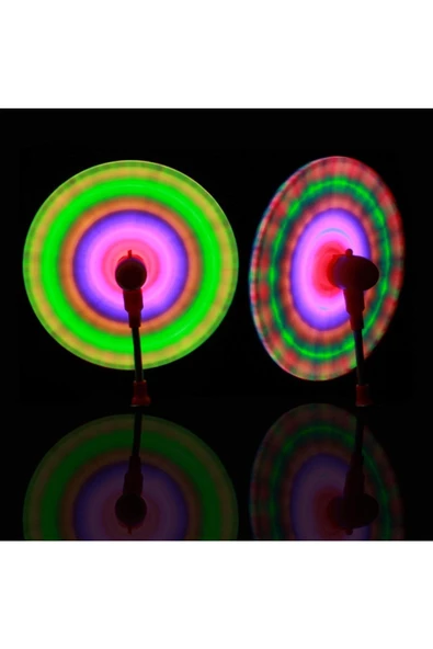 RAYTOYS OYUNCAK   Flashing Light Up Led Spinning Renkli Led Işıklı Dönen Ufo Pervane Sesli Işıklı Yeşil Değirmen Işık - 2