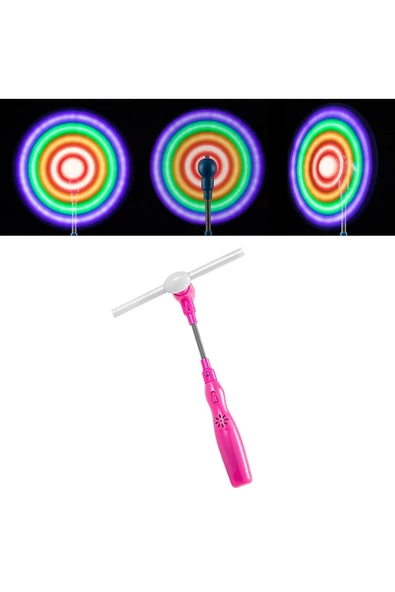 RAYTOYS OYUNCAK   2 ADET PEMBE LED IŞIKLI DEĞİRMEN IŞIK SESLİ IŞIKLI UFO IŞIK 2 PCS PİNK FLASHİNG LİGHT UPLED SPİNNİNG