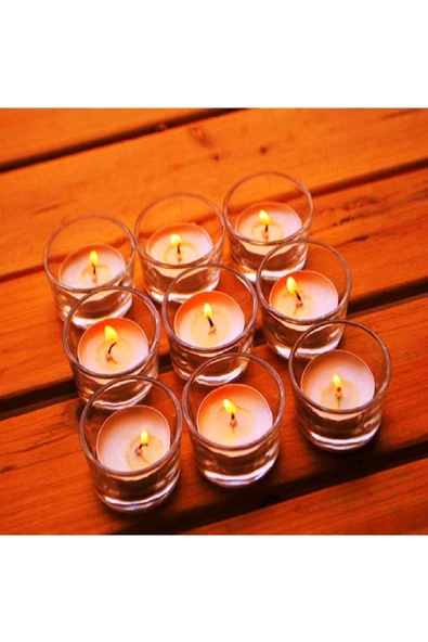 RAYTOYS OYUNCAK   14 Adet Cam Mumluk Tea Light Mum Için Cam Mumluk Tealight Cam Mumluk Sevgililer Gününe Özel Mumluk