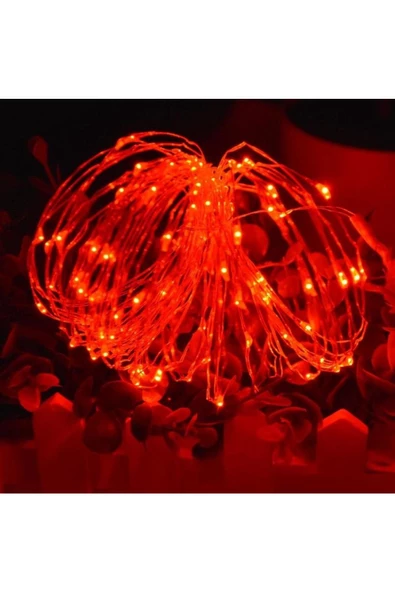 RAYTOYS OYUNCAK VIP 10 METRE PİLLİ KIRMIZI LED IŞIK KIRMIZI PİLLİ IŞIK BATTERY RED LED LİGHT YILBAŞI AĞACI IŞIĞI