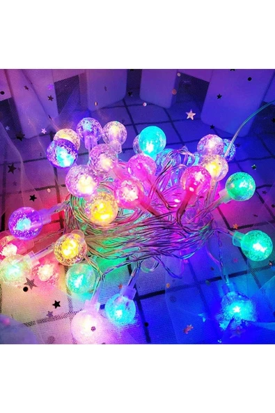 RAYTOYS OYUNCAK   VIP KALİTE RENKLİ KRİSTAL TOP LED IŞIK CRYSTAL LED LİGHT BALL YILBAŞI AĞACI IŞIĞI RENKLİ NOEL IŞIĞI - Resim 4