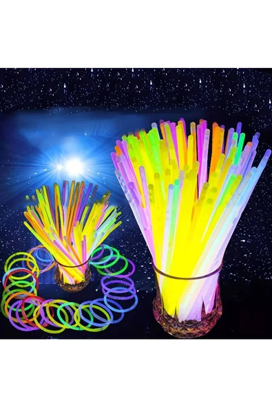 RAYTOYS OYUNCAK   1000 ADET VIP RENKLİ GLOW STİCK NEON IŞIK FOSFORLU BİLEKLİK KOLYE FOSFORLU IŞIK KONSER ŞENLİK IŞIĞI