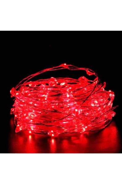 RAYTOYS OYUNCAK VIP 10 METRE PİLLİ KIRMIZI LED IŞIK KIRMIZI PİLLİ IŞIK BATTERY RED LED LİGHT YILBAŞI AĞACI IŞIĞI - 4