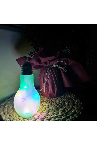 RAYTOYS OYUNCAK   VIP DEKOR DÜĞÜN IŞIKLARI LIGHTBULB GREEN GLASS LED LİGHT YEŞİL CAM AMPUL LED LAMBA RENKLİ LED IŞIKLI