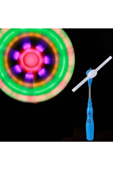 RAYTOYS OYUNCAK   Flashing Light Up Led Spinning Renkli Led Işıklı Dönen Ufo Pervane Sesli Işıklı Mavi Değirmen Işık