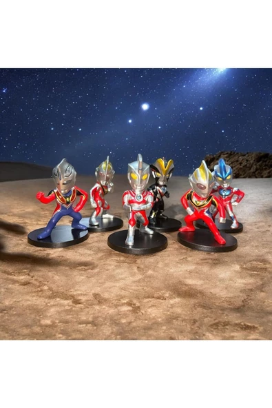 RAYTOYS OYUNCAK   VIP ULTRAMAN 6 LI KARAKTER SET ZERO TİGA GEED ORB GİNGA VİCTORY ULTRA MAN OYUNCAKLARI BİBLO SET