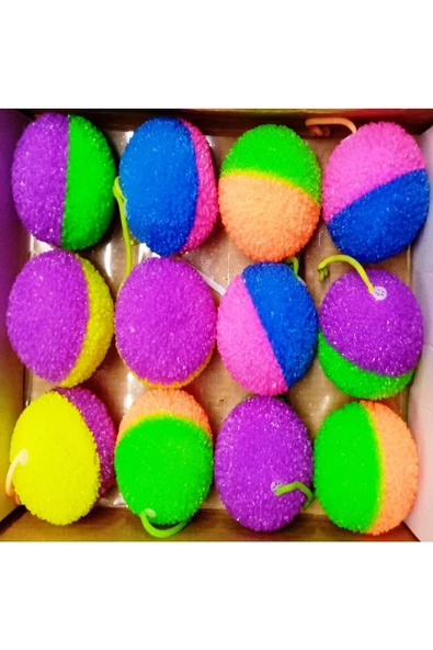 RAYTOYS OYUNCAK   Sesli Led Işıklı Tırtıklı Kirpi Yoyo Top Stres Oyuncağı Pilli Led Işıklı Top 12 Adet Stres Topu