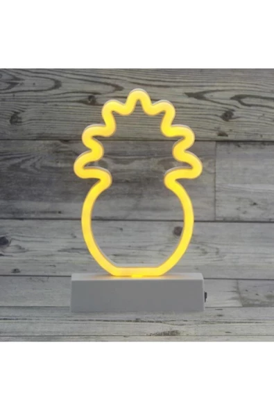 RAYTOYS OYUNCAK Pıneapple Led Light Neon Led Işıklı Ananas Pilli Led Işık Gün Işığı Led Işık Kır Düğünü Dekorları
