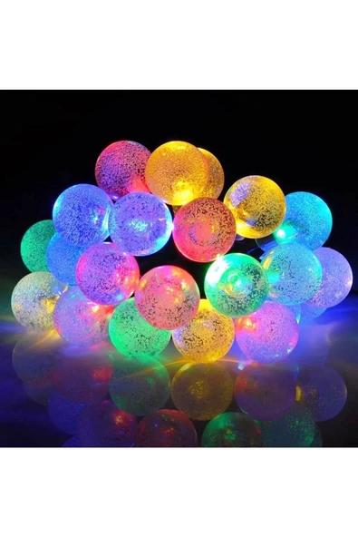 RAYTOYS OYUNCAK   VIP KALİTE RENKLİ KRİSTAL TOP LED IŞIK CRYSTAL LED LİGHT BALL YILBAŞI AĞACI IŞIĞI RENKLİ NOEL IŞIĞI