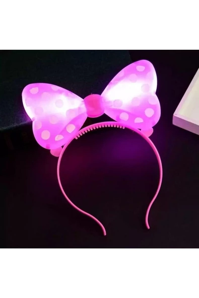 RAYTOYS OYUNCAK   PEMBE IŞIKLI TAÇ PİNK HEADBAND LED LİGHT PEMBE MİNNİE MOUSE IŞIKLI TAÇ PİNK MİKİ TAÇ KONSER IŞIKLARI