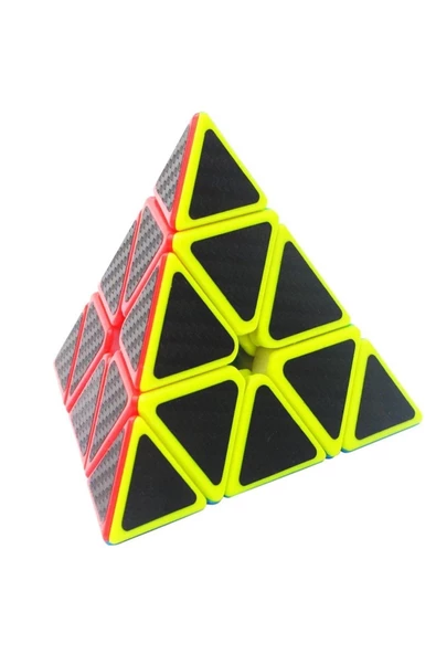 RAYTOYS OYUNCAK   1 Pcs Pramid Cube Corbon Fiber Cube 1adet Vıp Piramit Zeka Küpü Pramit Hız Küpü Trıangle Cube - 2
