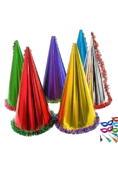 RAYTOYS OYUNCAK   8 Adet Yılbaşı Parti Seti Kotyon Set Yılbaşı Şapkası Yılbaşı Düdüğü Yılbaşı Maskesi Full Set - 3