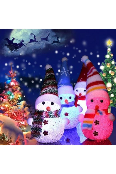 RAYTOYS OYUNCAK   Led Işıklı Kardan Adam Yılbaşı Ağacı Süsleri Renk Değiştiren Kardan Adam Led Light Colors Snowman