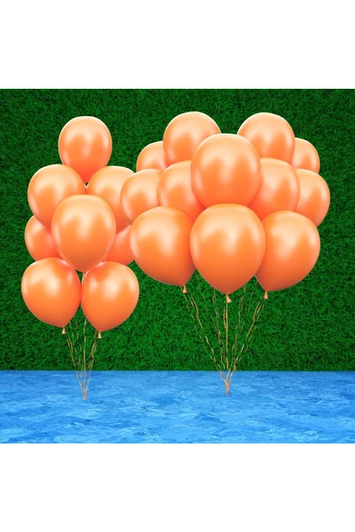 RAYTOYS OYUNCAK   VIP 100 PCS SHINY METALLIC ORANGE BALLOON VIP KALİTE PARLAK METALİK TURUNCU BALON HELYUM GAZI UYUMLU