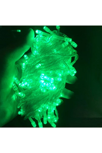 RAYTOYS OYUNCAK   10 Metre Yeşil Led Işık Yeşil Yılbaşı Ağacı Işığı 100 Led Lambalı Fişli 220v Noel Işığı Yılbaşı - Resim 4