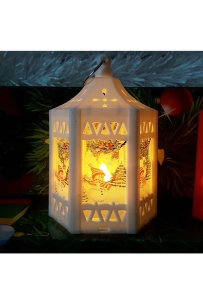 RAYTOYS OYUNCAK   6gen Beyaz Kardan Adamlı Yılbaşı Feneri Kardan Adam Gemici Feneri Yılbaşı Süsleri Yılbaşı Hediyeleri ürün görseli