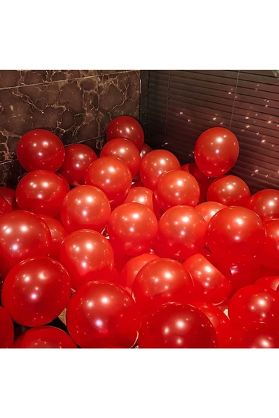 RAYTOYS OYUNCAK   VIP 100 PCS SHINY METALLIC RED BALLOON VIP KALİTE PARLAK METALİK KIRMIZI BALON HELYUM GAZI UYUMLUDUR